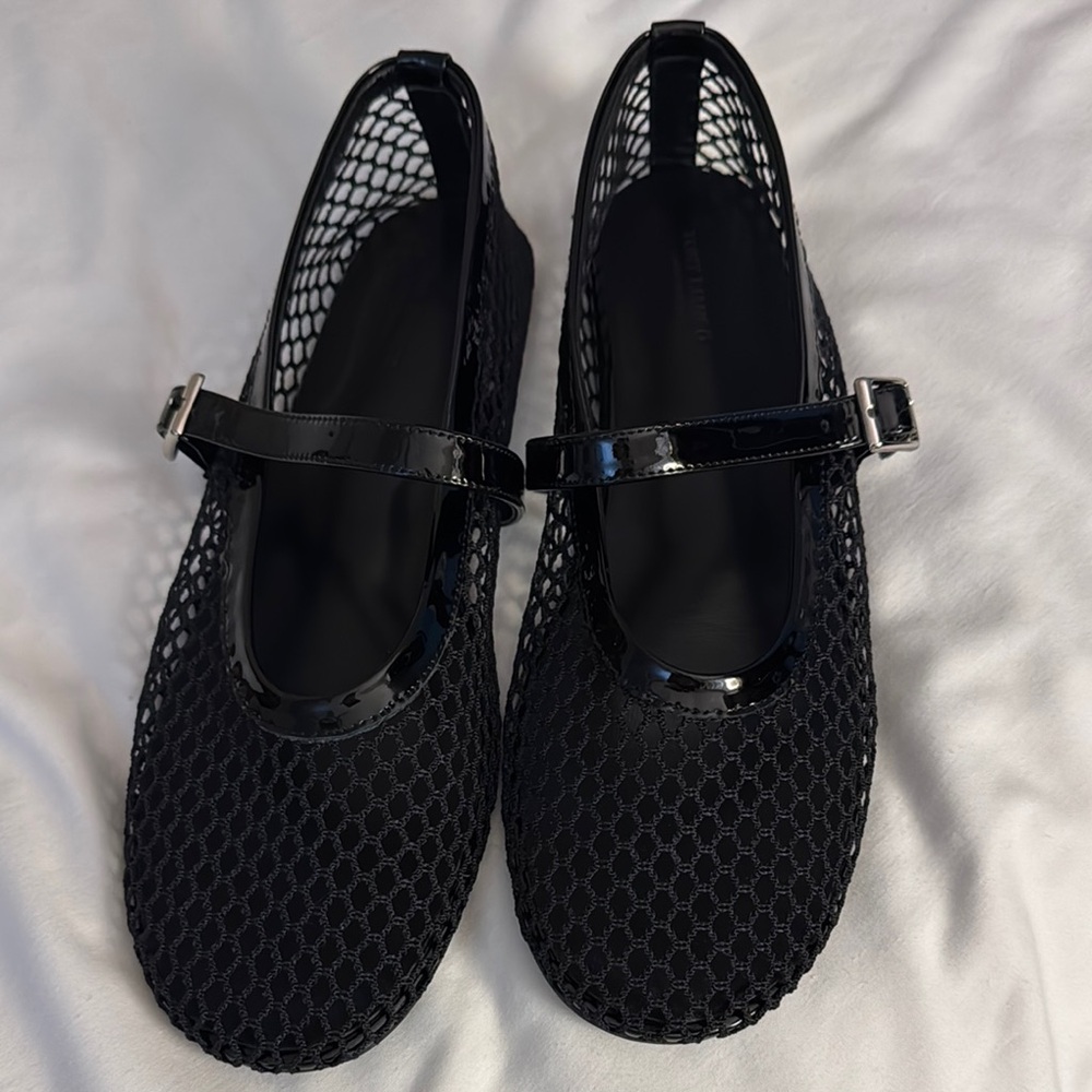 Tony Bianco Black Mesh Flats